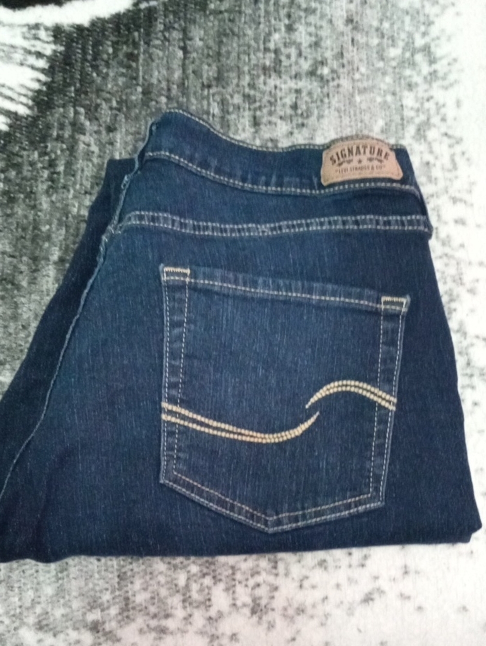 Signature Dark Blue Straight Fit Men’s Jeans